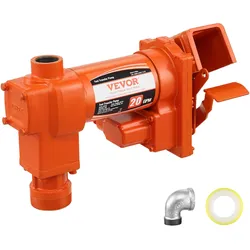 VEVOR Kraftstoff-Transferpumpe, 12 V, 75,7 L/min, 1/4 PS, Absaugpumpe mit hohem Durchfluss & Kraftstoff-Sammelkasten-Design für Benzin, Diesel, Kerosin, Biodiesel, Ethanol- & Methanolmischungen