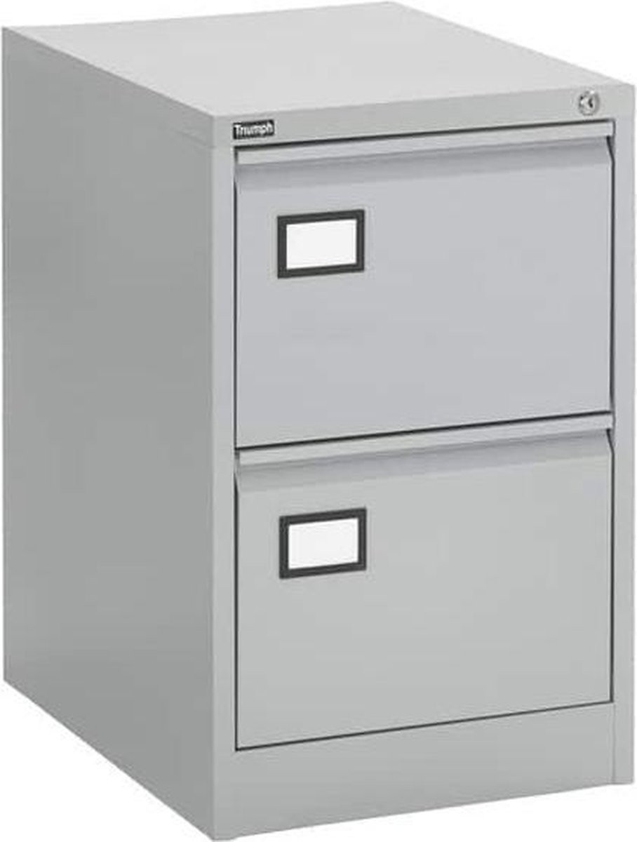 ABC Kantoormeubelen Dossierkast met 2 laden en hangmapmogelijkheid in metaal en aluminium