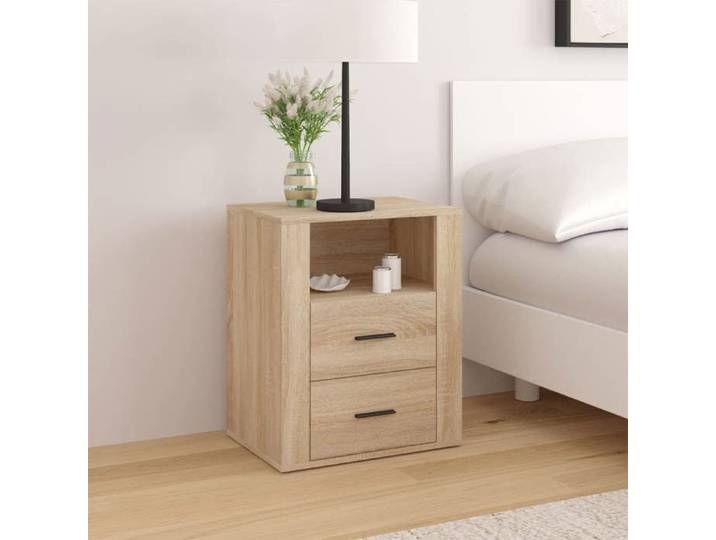 NEW Table de chevet contemporaine Chêne sonoma 50x36x60 cm Bois d'ingénierie 40789