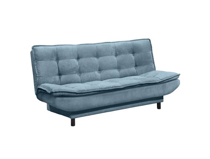 Lomadox Schlafsofa PIRNA-09, Schlafcouch Sofa Couch Jugendzimmer Gästezimmer blau Bettkasten