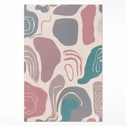 TEPPICH 140x210 cm Abstrakte Boho-Flecken Pastellformen