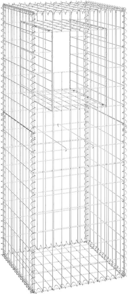 vidaXL Poteau à panier de gabion 50x50x140 cm Fer