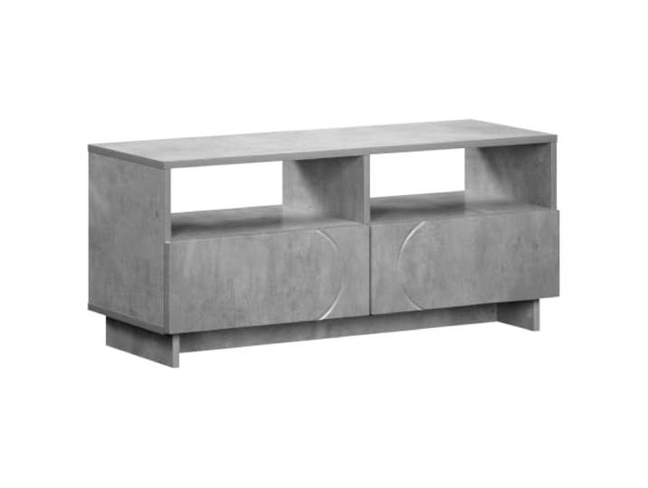 HGFDVCMR TV-Board Betongrau 90x34.5x40 cm TV-Schrank aus Holzwerkstoff Modernes Medienboard für Wohnzimmer und Schlafzimmer mit flexibler Schubladenmontage und robuster Ablagefläche.