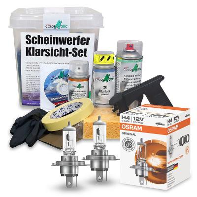 Osram H4 ORIGINAL LINE + Aufbereitungsset [Hersteller-Nr. 64193] für Ssangyong, Daewoo, Hyundai, Volvo, Lancia, Mazda, Lada, Porsche, Fiat, Piaggio, S