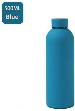 Uplifted Finds JUSTINLAU 500ml Portable Thermos Cup Stainless Steel Vacuum Flask For Sports, Car & Travel blue