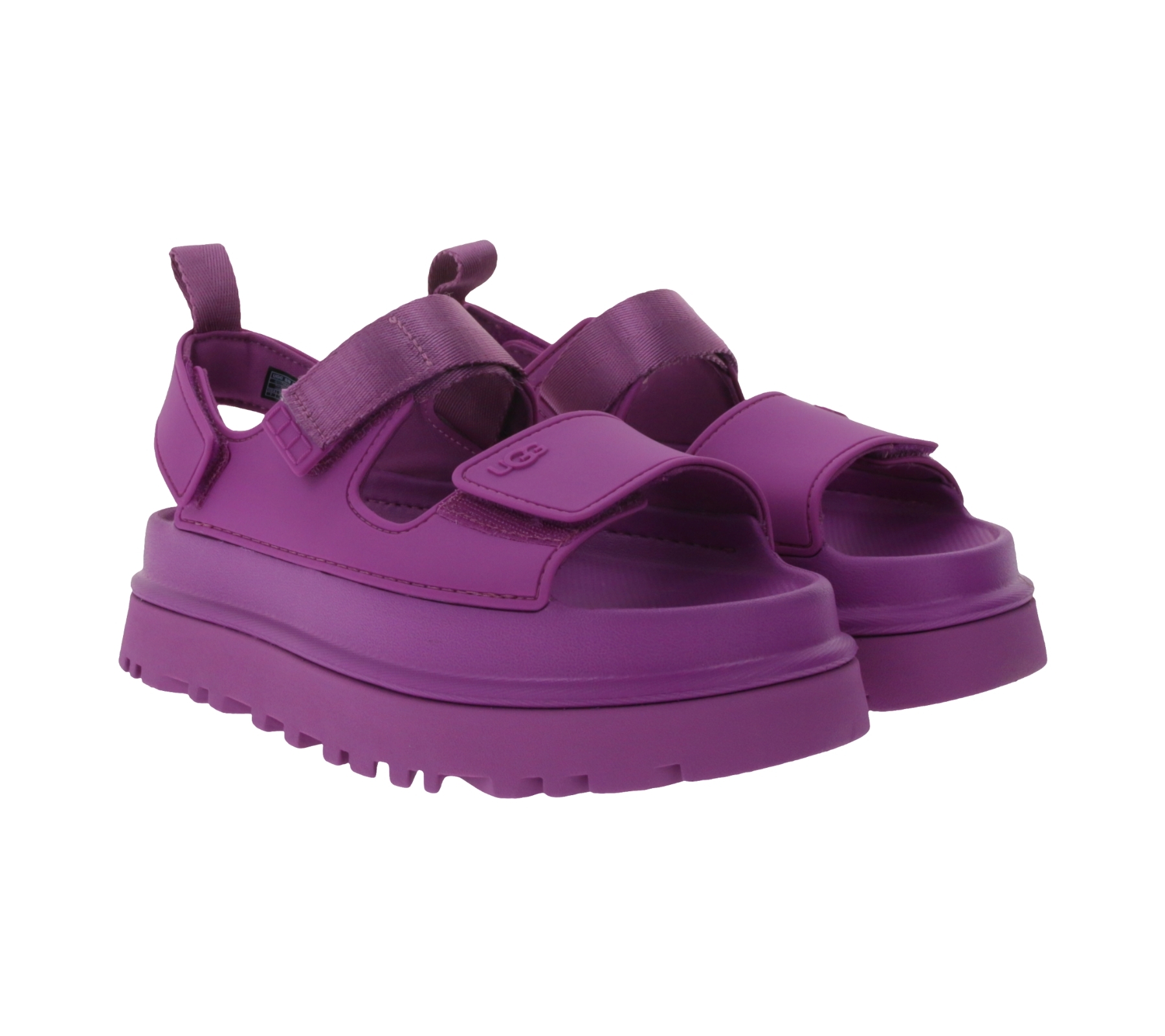 UGG Australia Goldenglow Damen Plateau-Sandale Sandalette mit Klettverschluss 1152685-MGS Pink, Größe:36