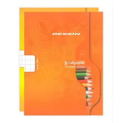 Calligraphe 25x Zeichenheft 17x22cm kar 10x10 90g- Sortiert 552C