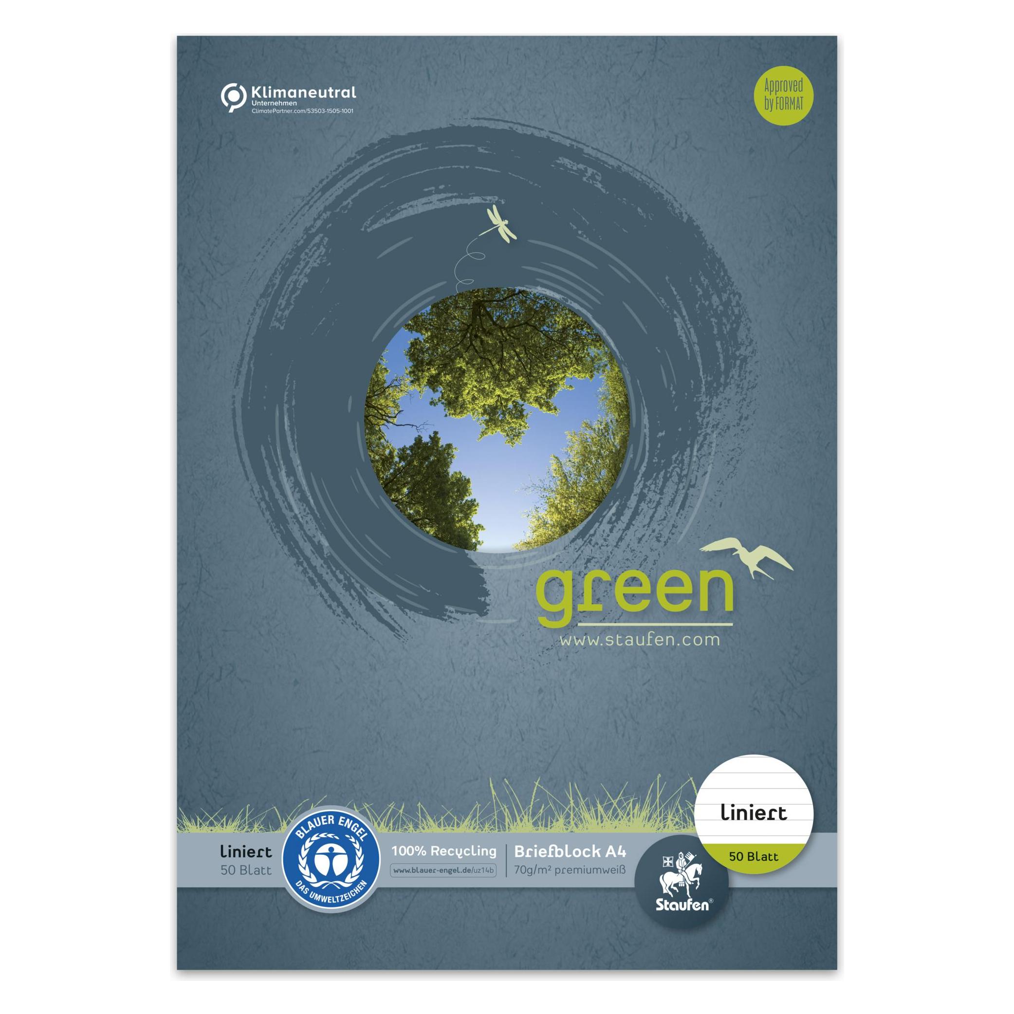 Ursus Green Briefblock (A4, Liniert) (608585010)
