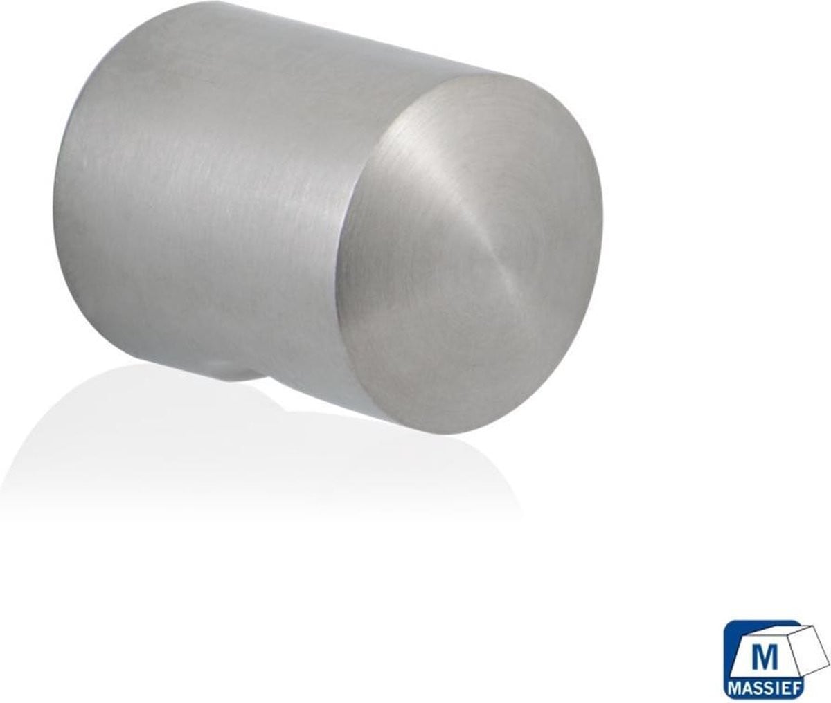 Meubelknop rond RVS 20x28mm