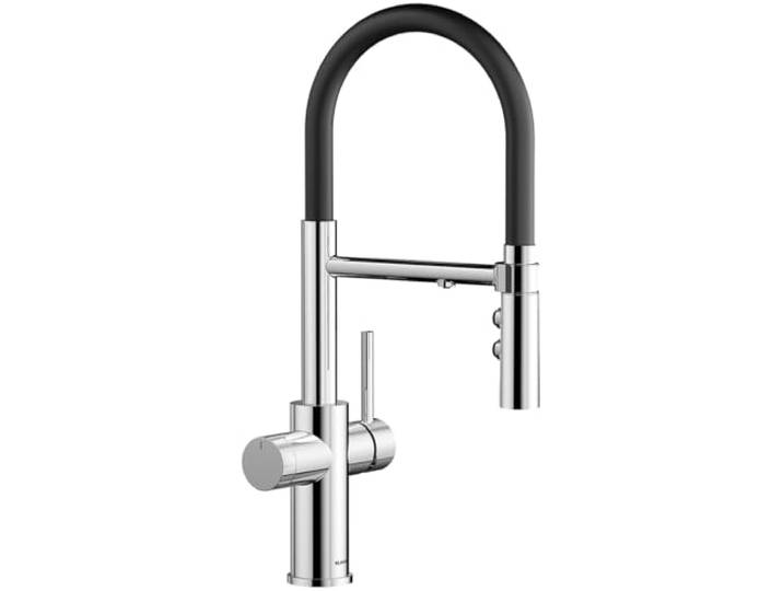 BLANCO CATRIS-S Flexo Filter Küchenarmatur in chrom Hochdruck [14,8x23x47,5 cm] gefiltertes Wasser mit dem BWT Filter Wechsel von Klarstrahl in Brausestrahl