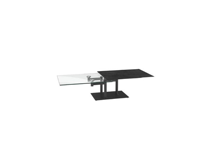 Ausziehbarer, flexibler Design Keramik Couchtisch „Opera“ Titan/Schwarz Akante Design