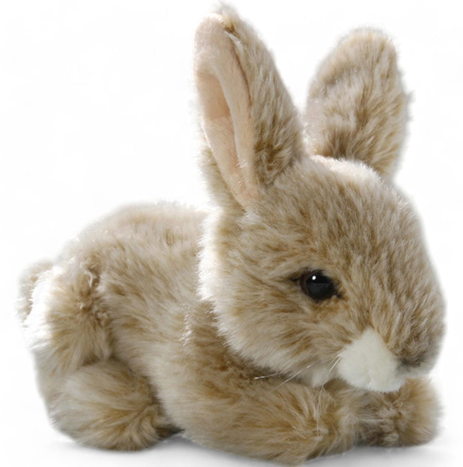 Carl Dick Pluche knuffel konijn, beige, 17 cm