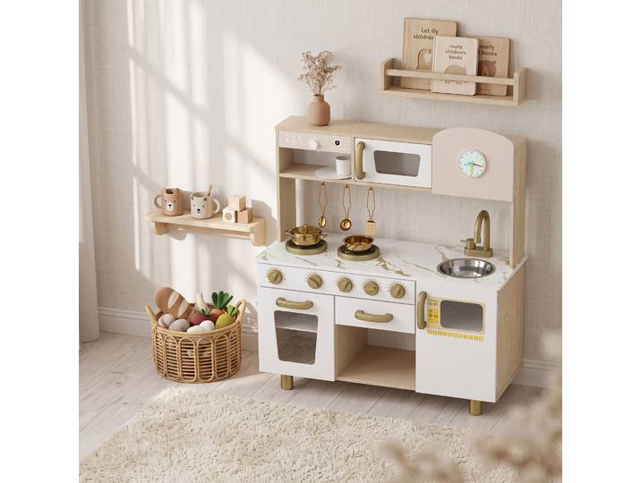 AIYAPLAY Cuisine Jouet Enfant Blanc Machine Café Pivotante 3-6 ans