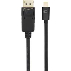Renkforce Mini-DisplayPort / DisplayPort Adapterkabel Mini DisplayPort Stecker, DisplayPort Stecker 1.50 m Schwarz RF-4538174 vergoldete Steckkontakte