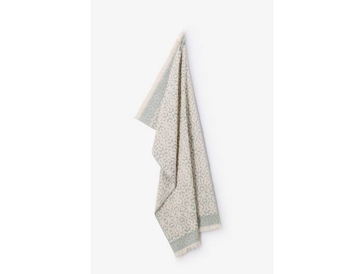 Groene velvet Dewdrop handdoek large