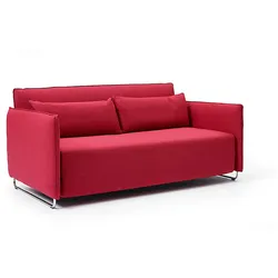 Softline Schlafsofa Cord Stoff rot, Designer busk+hertzog, 170x76x96 cm