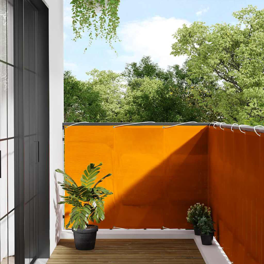 vidaXL Balcony Screen Orange 90cmH x 1000cm W