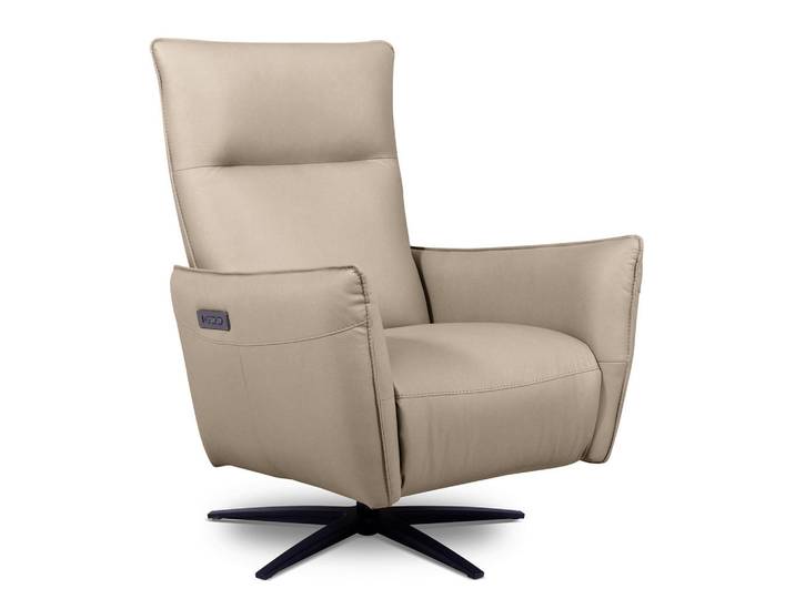 Livetastic Relaxsessel, Taupe, Metall, 77x107x88 cm, Stoffauswahl, Relaxfunktion, integrierter Akku, USB-Anschluss, USB-C-Anschluss, Sitzfläche 360° drehbar, Wohnzimmer, Sessel, Relaxsessel