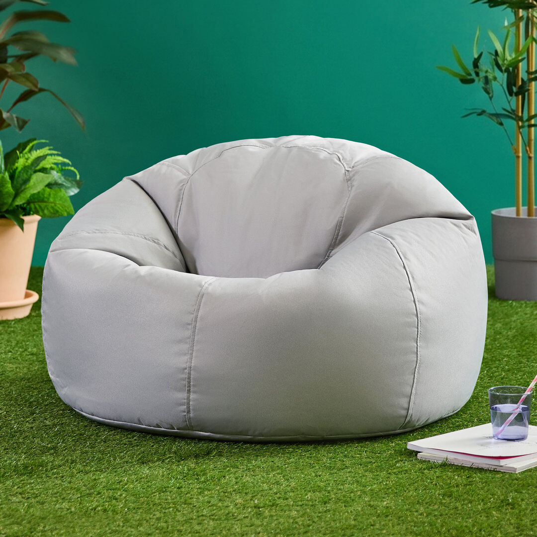 icon Teen Classic Water-Resistant Bean Bag Chair Grey Small;Medium