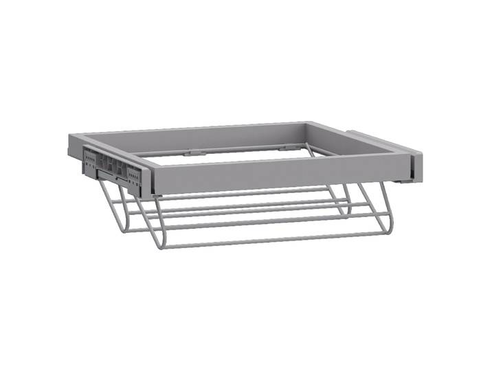 Korbschublade Typ C 50cm Grau Metall, lackiert / Kunststoff