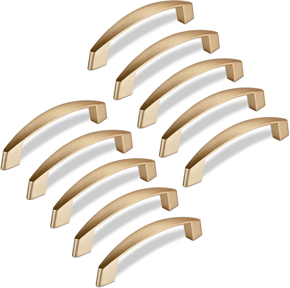 10 stuks Meubelgrepen THEA Antiek Koper Boorgatafstand 96 mm