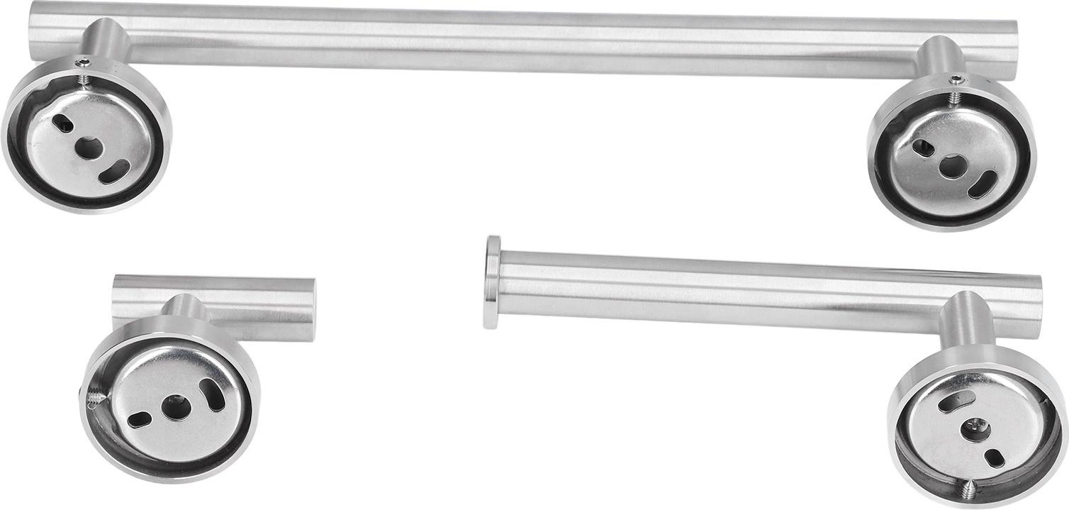 Cocosity RVS handdoekrek set van 3 delen, zilverkleurig