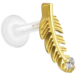 PTFE Labret mit Innengewinde + Titan-Aufsatz FEDER