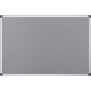 Bi-Office Pinnwand Maya FA0342170, grau, aus Filz, mit Aluminiumrahmen, 90 x 60 cm