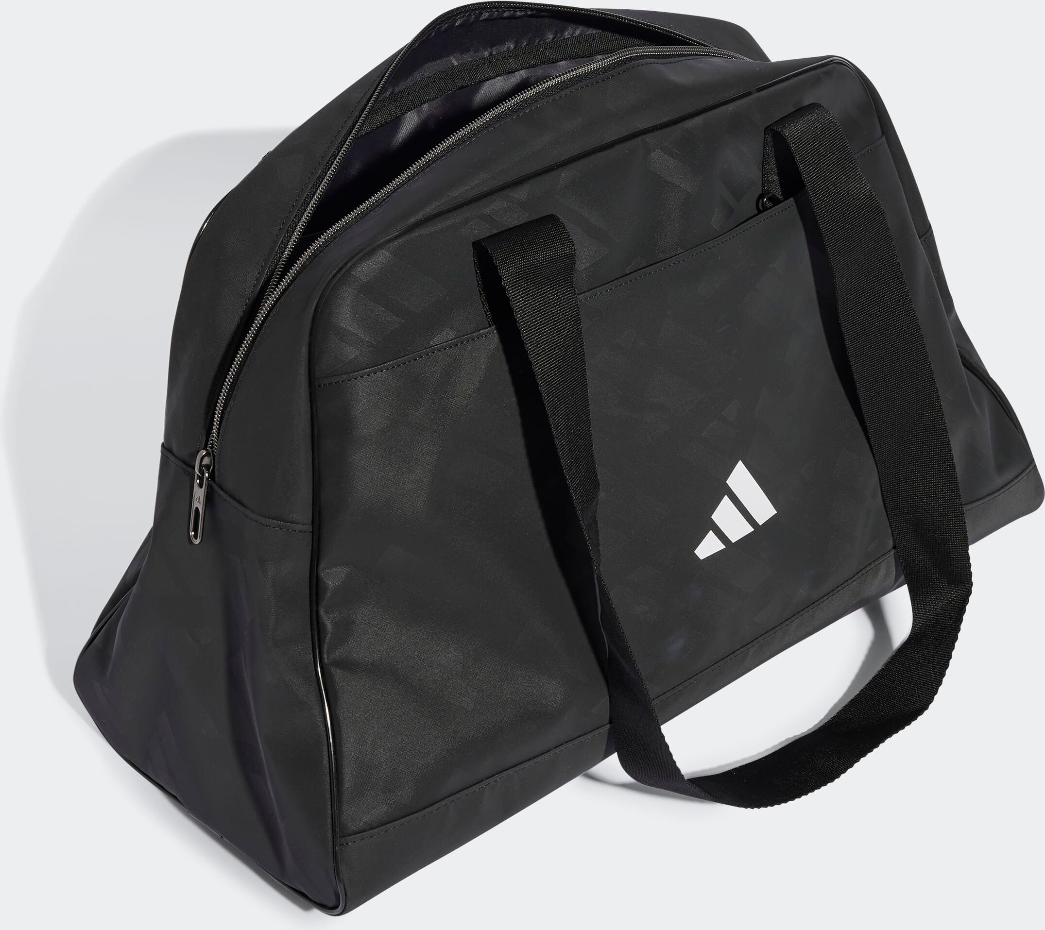 Sporttasche ADIDAS PERFORMANCE "ADIDAS MONOGRAMM BOWLING", Damen, schwarz-weiss (schwarz, weiß), Obermaterial: 100% Polyester, Taschen Sporttasche schwarz, weiß Einheitsgröße
