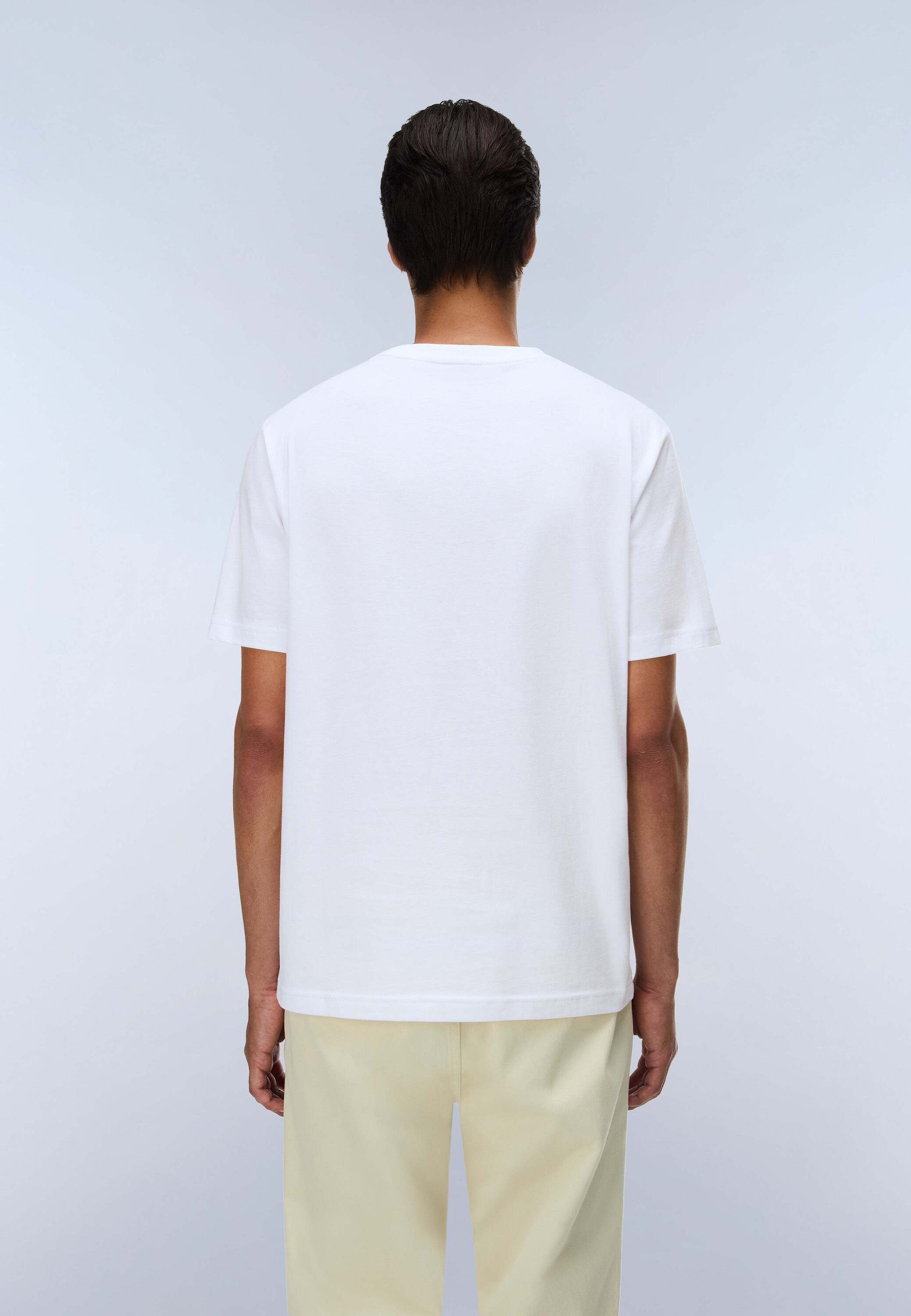 T-Shirt NAPAPIJRI "Napapijri T-Shirt S-BOX LOGO SS 1", Herren, Gr. M, weiß, Obermaterial: 100% Baumwolle CO., Shirts T-Shirt weiß M