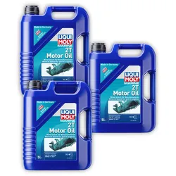 3x Motoröl Marine 2T Motor Oil LIQUI MOLY 25020 Motorenöl Boot 2 Takt Motor Öl 5L