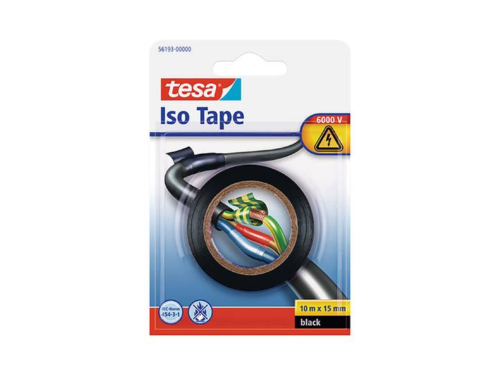 Tesa Isolierband Schwarz 10 m × 15 mm