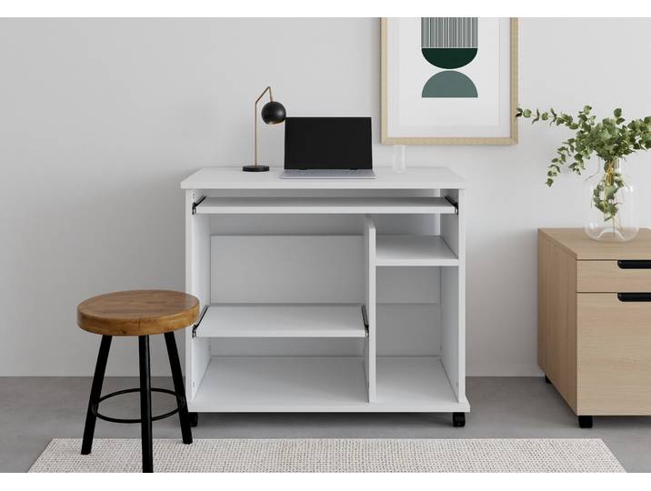Computertisch VOGL MÖBELFABRIK Compi , weiß, B:90cm H:76cm T:50cm, Tische, Computertisch