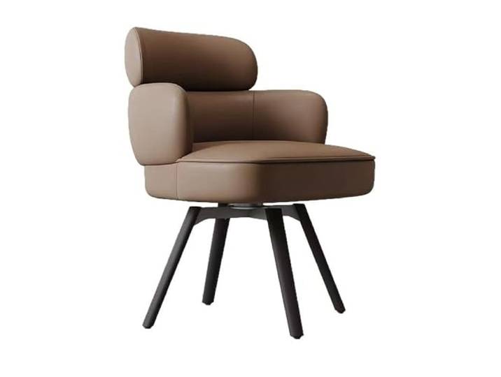 DIANXI Lounge-Sessel Drehbarer Esszimmerstuhl im italienischen Stil, for Zuhause, Schreibtischstuhl, Freizeit, Büro, Empfang, Verhandlungsstuhl, Leichter Luxus-Restaurantstuhl mit Rückenlehne