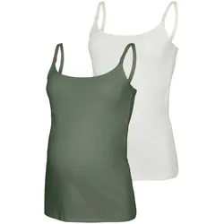 MAMALICIOUS® 2er-Pack Umstands- und Still-Tops, weiss | gruen, XL