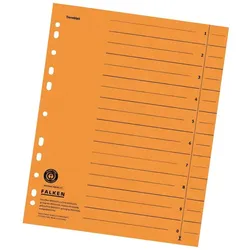 Falken 80001704 100x Trennblätter, 24 x 30cm, 230g/m2, durchgefärbt, 100er Poly - Orange