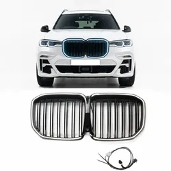 Doppelsteg Schwarz glänzend LED-Kühlergrill passend für BMW X7 G07 2019-2022
