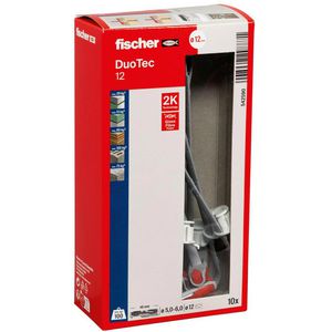 Fischer Dübel 542590, DuoTec 12, 2-K-Dübel, 12 x 60mm, 2-Komponenten-Klappdübel, 10 Stück