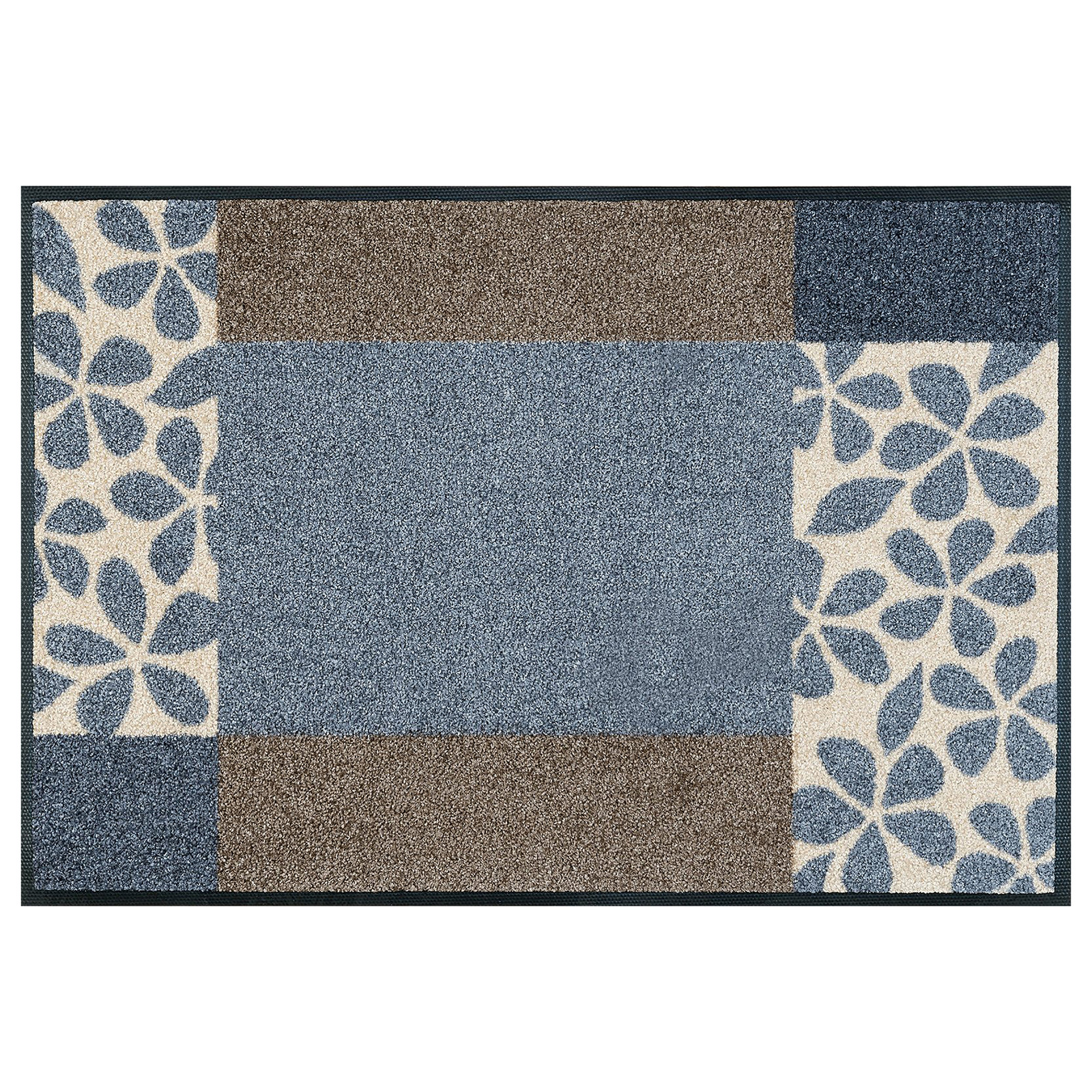 home24 Deur- en schoonloopmat Florita blauw 50 x 75 cm