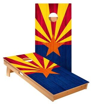 Skip's Garage Arizona Flag Cornhole Boards
