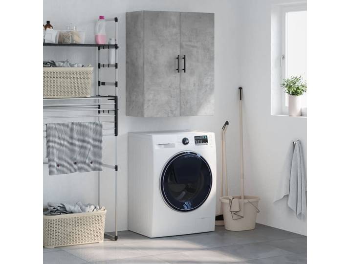 vidaXL Wandschrank Betongrau 69,5x34x90 cm