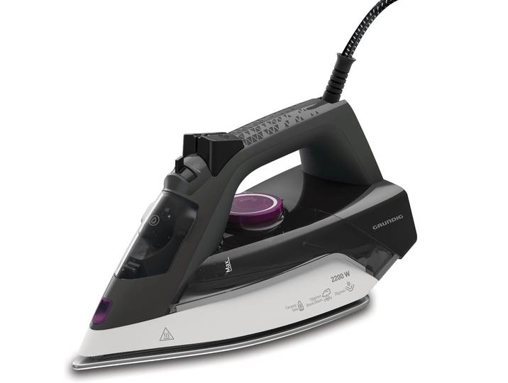 GRUNDIG Dampfbügeleisen SI 4850 , lila (grau, weiß, lila), B:12cm H:16cm T:31,5cm, Bügeleisen, Dampfbügeleisen