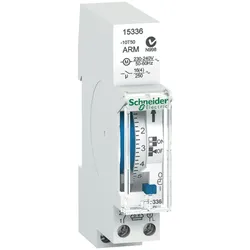 Schneider Electric 15336 Zeitschaltuhr mech. IH24h 1c ARM, 1 TE, 24 Std., 1 Kanal, 100 Std. Reserve