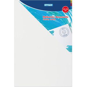 Stylex Malkarton 28666, 20 x 30 cm, weiß, 3-fach grundiert, 100% Baumwolle 290 g/m²