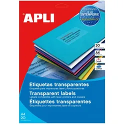 agipa Wetterfeste Etiketten, 210 x 297 mm, transparent
