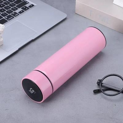 Uplift Essentials Intelligent LED Temperature Display Thermos Bottle For Hot And Cold Drinks pink