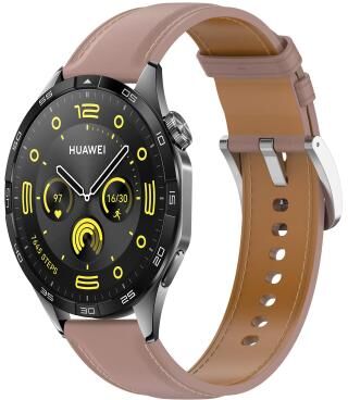 Everyday Crate Huawei Watch GT 4 46mm Genuine Leather Watch Band 22mm Quick Release Replacement Strap dark Pink