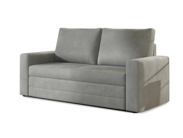 Hellgraues 2-Sitzer-Sofa WAVE, ausziehbar