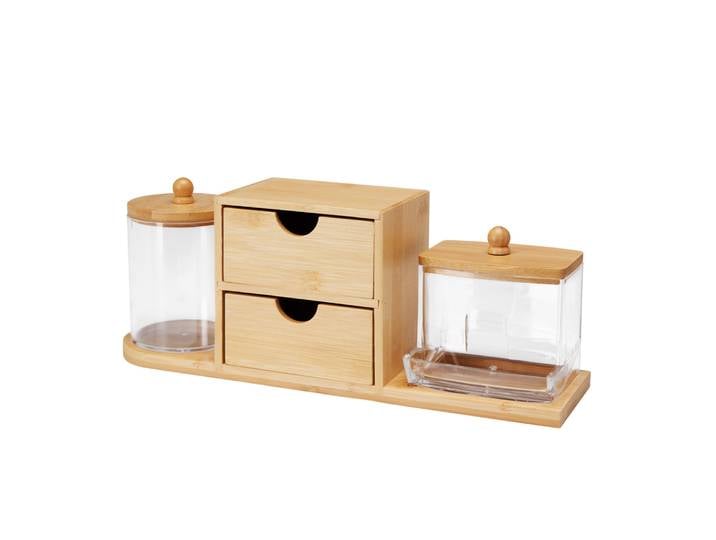 Kosmetik Organizer Set Bambus 3-teilig natur