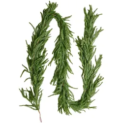 VEVOR Weihnachtsgirlande, 2750 mm, realistische Norfolk-Kieferngirlande, Tannengirlande, künstliche Grüngirlanden, für Weihnachtsdeko im Innen- & Außenbereich auf Tisch, Kaminsims und Kamin